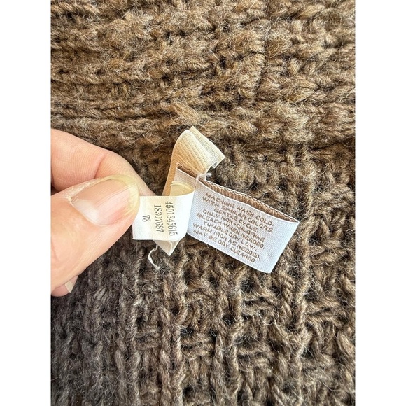 Chico's Cardigan Womens Size 2 Taupe Short Sleeved Chunky Knit  Cozy Soft Warm - Picture 7 of 9